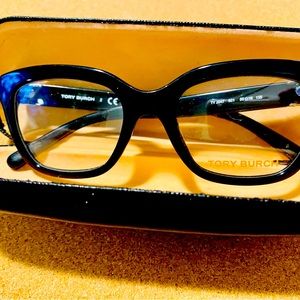 Tory Burch Glasses-Brand New- Black- Clear Lenses